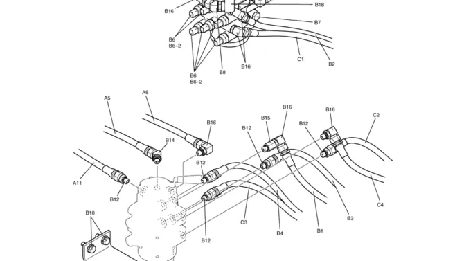 1.033(00) CONTROL LINES, REMOTE YN68H00129F1 PAGE 3 OF 3-SK350-8 Kobelco Excavator Parts Number Electronic Catalog EPC Manuals