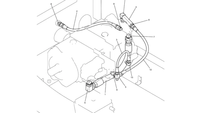 1.039(00) CONTROL LINES, PUMP LC06H00042F1-SK350-8 Kobelco Excavator Parts Number Electronic Catalog EPC Manuals