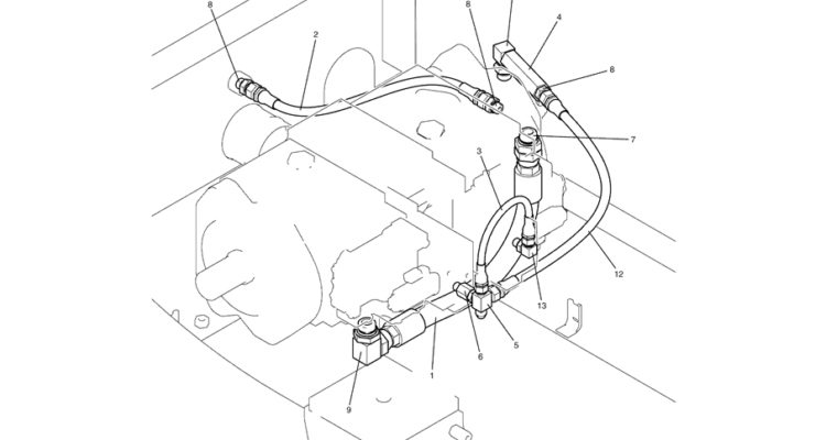 1.039(00) CONTROL LINES, PUMP LC06H00042F1-SK350-8 Kobelco Excavator Parts Number Electronic Catalog EPC Manuals