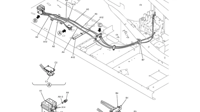 1.040(00) CONTROL LINES, PROPEL LC62H00014F1-SK350-8 Kobelco Excavator Parts Number Electronic Catalog EPC Manuals