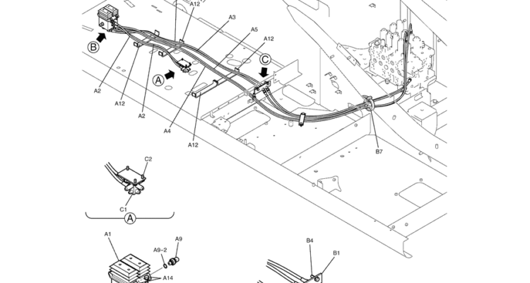 1.040(00) CONTROL LINES, PROPEL LC62H00014F1-SK350-8 Kobelco Excavator Parts Number Electronic Catalog EPC Manuals
