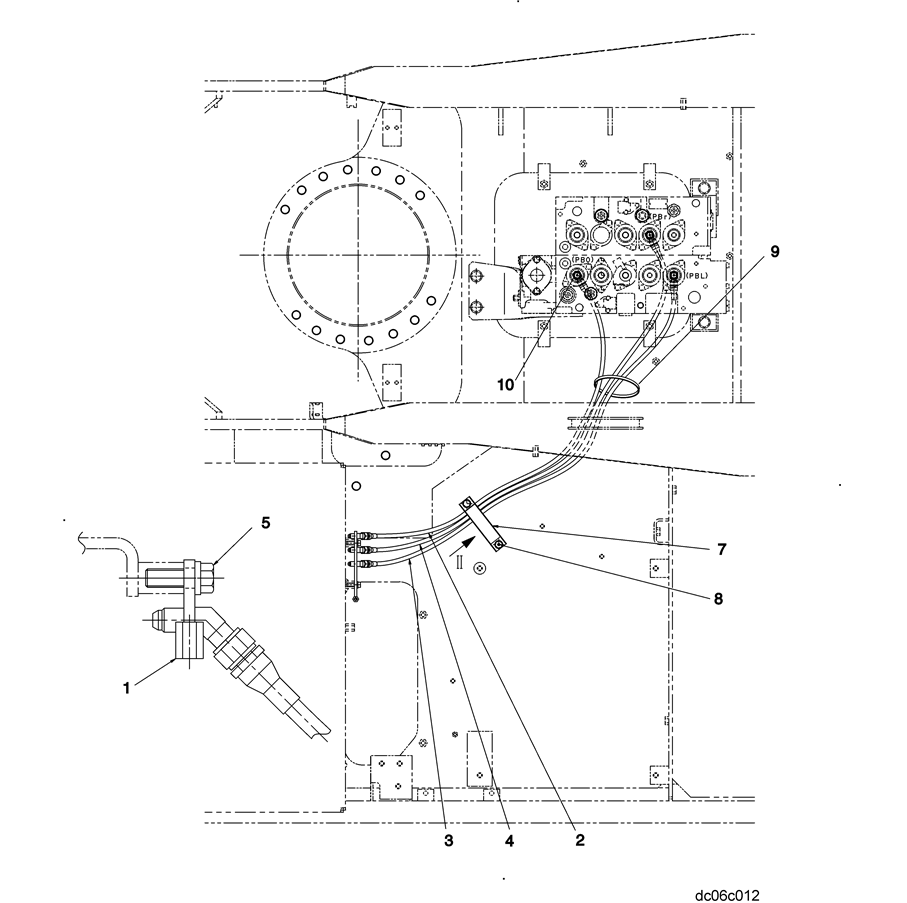 1.041(00) CONTROL LINES, BLOCK LC64H00088F1-SK350-8 Kobelco Excavator Parts Number Electronic Catalog EPC Manuals