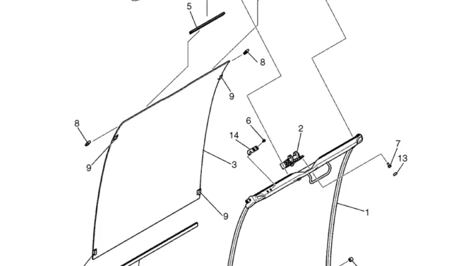 1.053(00) CAB - WINDOW, FRONT YN50C00005F1-SK350-8 Kobelco Excavator Parts Number Electronic Catalog EPC Manuals