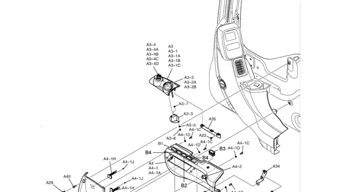 1.065(03) INSTRUMENT PANEL ASSEMBLY YN17M00059F1 PAGE 3 OF 3-SK350-8 Kobelco Excavator Parts Number Electronic Catalog EPC Manuals