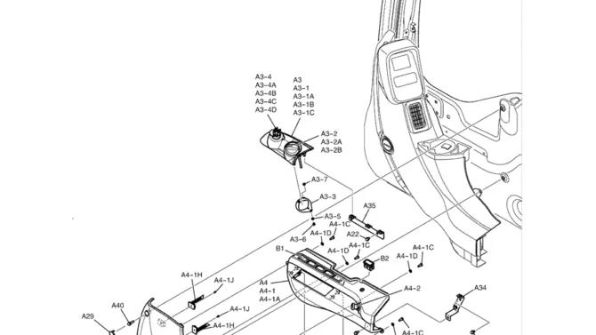 1.066(02) INSTRUMENT PANEL ASSEMBLY (NIBBLER & BREAKER) YN17M00056F1 PAGE 2 OF 3-SK350-8 Kobelco Excavator Parts Number Electronic Catalog EPC Manuals
