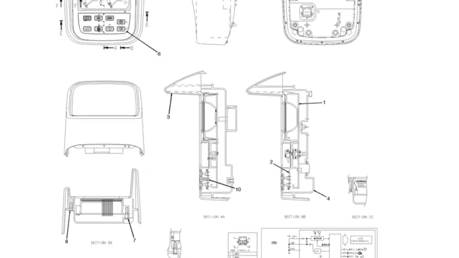 1.067(00) GAUGE ASSEMBLY, CLUSTER (YN59S00021F2)-SK350-8 Kobelco Excavator Parts Number Electronic Catalog EPC Manuals