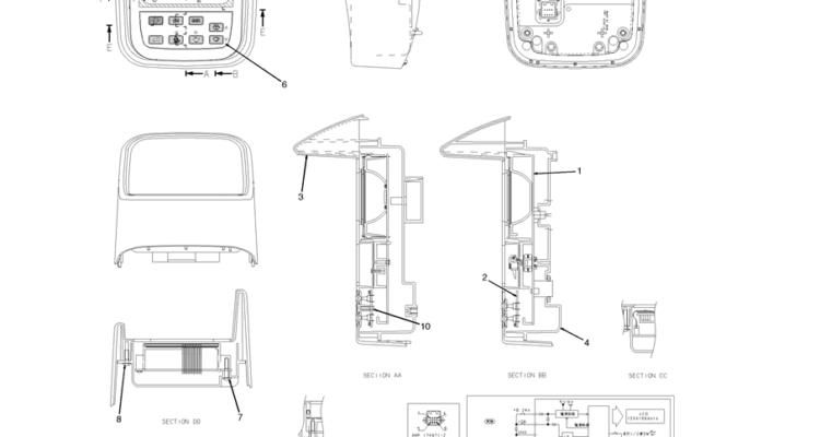1.067(00) GAUGE ASSEMBLY, CLUSTER (YN59S00021F2)-SK350-8 Kobelco Excavator Parts Number Electronic Catalog EPC Manuals