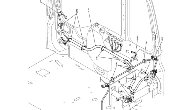 1.088(00) HARNESS ASSY. CAB LC14E00023F1-SK350-8 Kobelco Excavator Parts Number Electronic Catalog EPC Manuals