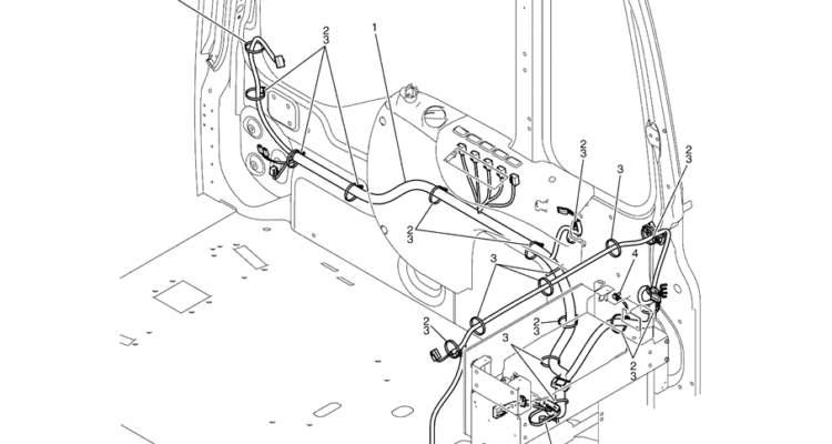 1.088(00) HARNESS ASSY. CAB LC14E00023F1-SK350-8 Kobelco Excavator Parts Number Electronic Catalog EPC Manuals