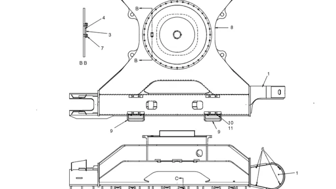 2.002(00) LOWER FRAME GROUP (STD GUIDE) (H & W) LC01FU0003F1-SK350-8 Kobelco Excavator Parts Number Electronic Catalog EPC Manuals