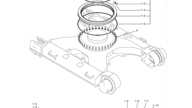 2.005(00) SLEWING RING ASSEMBLY LC40F00019F1-SK350-8 Kobelco Excavator Parts Number Electronic Catalog EPC Manuals