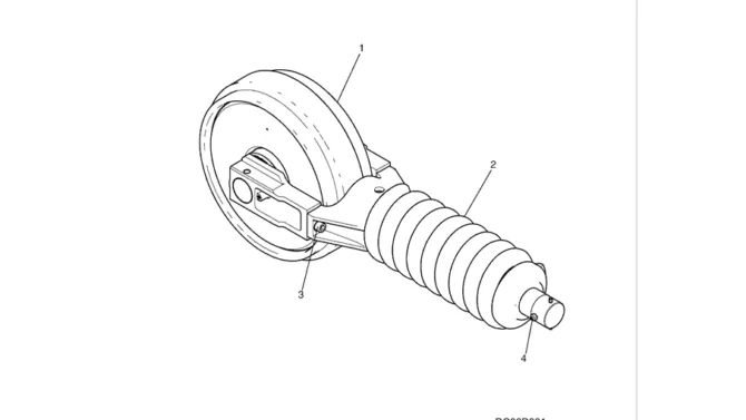 2.007(00) IDLER ASSEMBLY LC52D00026F1-SK350-8 Kobelco Excavator Parts Number Electronic Catalog EPC Manuals