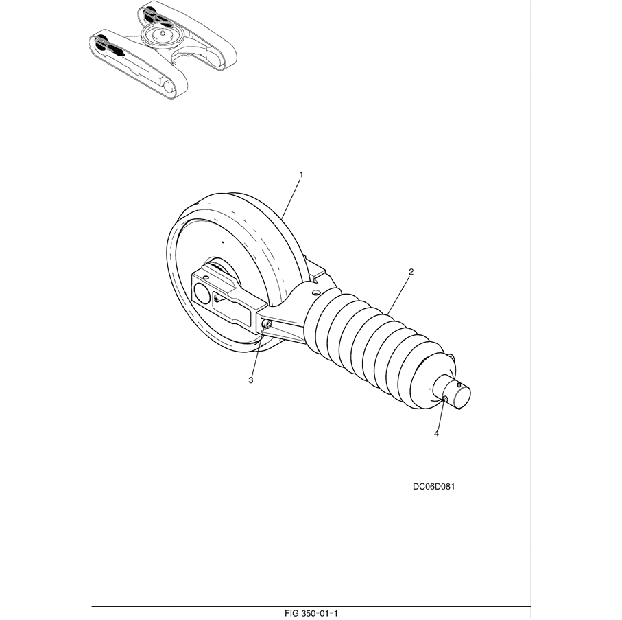  2.007(00) IDLER ASSEMBLY LC52D00026F1-SK350-8 Kobelco Excavator Parts Number Electronic Catalog EPC Manuals