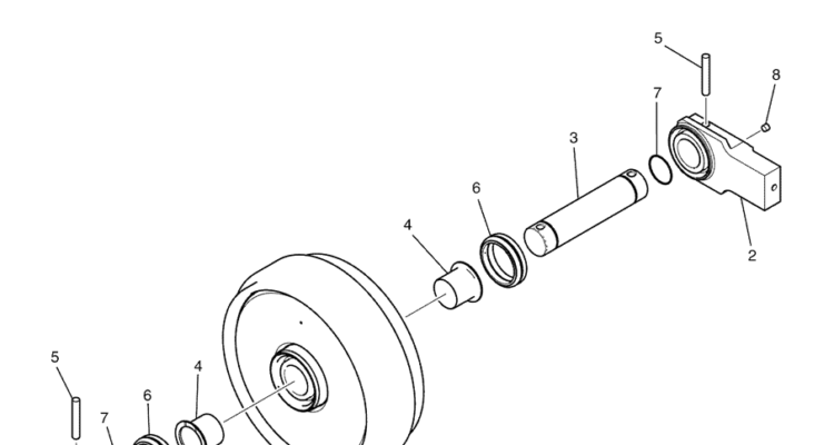 2.008(00) IDLER ASSEMBLY LC52D00032F1-SK350-8 Kobelco Excavator Parts Number Electronic Catalog EPC Manuals