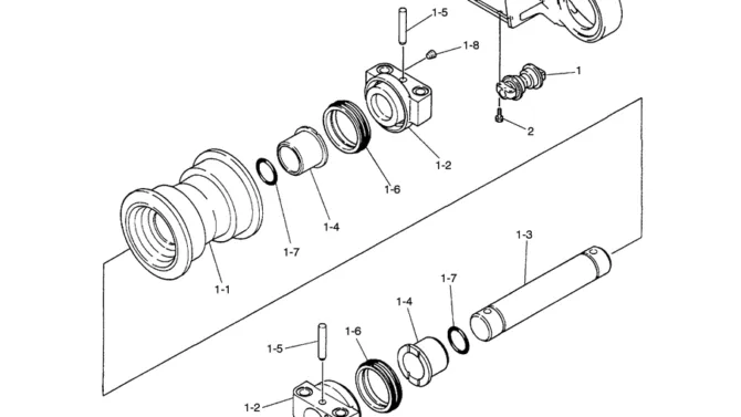 2.010(00) TRACK ROLLER ASSEMBLY LC64D00004F3-SK350-8 Kobelco Excavator Parts Number Electronic Catalog EPC Manuals