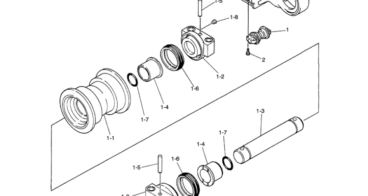 2.010(00) TRACK ROLLER ASSEMBLY LC64D00004F3-SK350-8 Kobelco Excavator Parts Number Electronic Catalog EPC Manuals