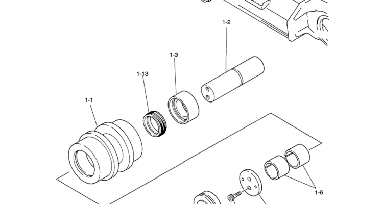2.011(00) UPPER ROLLER ASSEMBLY LC64D00003F1-SK350-8 Kobelco Excavator Parts Number Electronic Catalog EPC Manuals