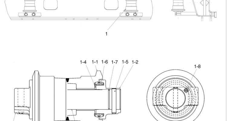2.012(00) ROLLER ASSY, UPP (H & W) LC64DU0019F1-SK350-8 Kobelco Excavator Parts Number Electronic Catalog EPC Manuals