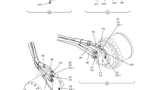 2.015(00) LOWER HYDRAULIC LINES LC02H00022F1 PAGE 2 OF 2-SK350-8 Kobelco Excavator Parts Number Electronic Catalog EPC Manuals
