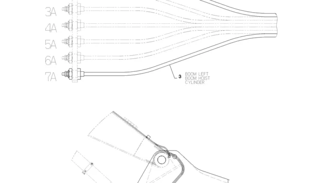3.001(02) BOOM GROUP - LUB - BOOM CYL LUB KIT-SK350-8 Kobelco Excavator Parts Number Electronic Catalog EPC Manuals
