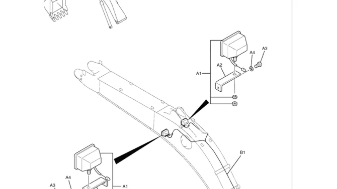 3.008(00) LAMP MOUNTING - BOOM YN80E00026F1-SK350-8 Kobelco Excavator Parts Number Electronic Catalog EPC Manuals