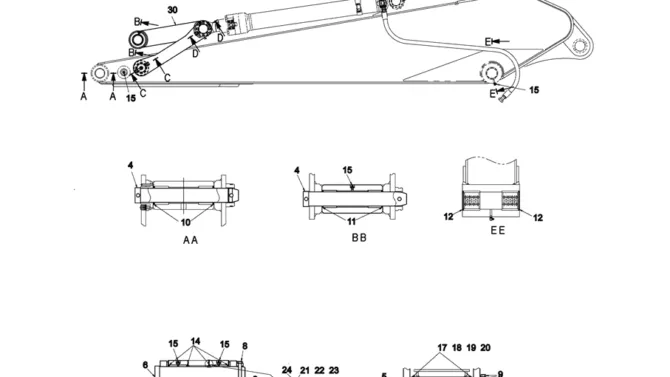 3.012(00) ARM GROUP (LONG REACH) YM12B00044FD-SK350-8 Kobelco Excavator Parts Number Electronic Catalog EPC Manuals
