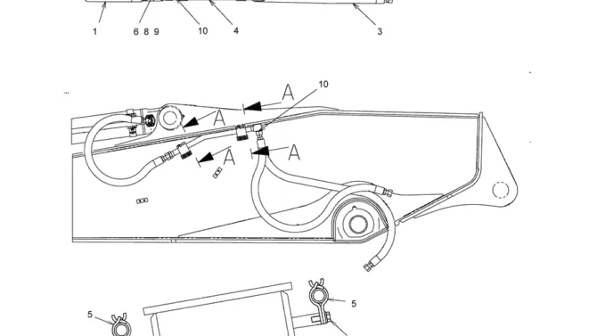 3.025(00) HYD LINES - ARM LONG REACH LC43H00121F1-SK350-8 Kobelco Excavator Parts Number Electronic Catalog EPC Manuals