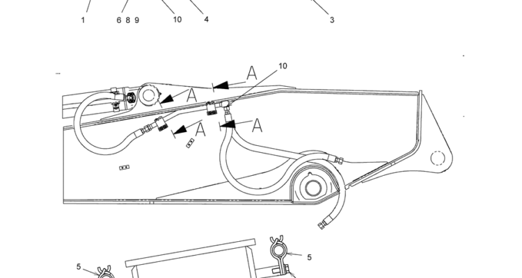 3.025(00) HYD LINES - ARM LONG REACH LC43H00121F1-SK350-8 Kobelco Excavator Parts Number Electronic Catalog EPC Manuals