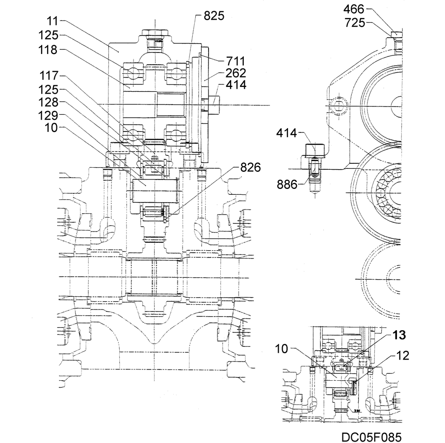 3.031(00) CASE ASSY, GEAR YN46W00002F6-SK350-8 Kobelco Excavator Parts Number Electronic Catalog EPC Manuals