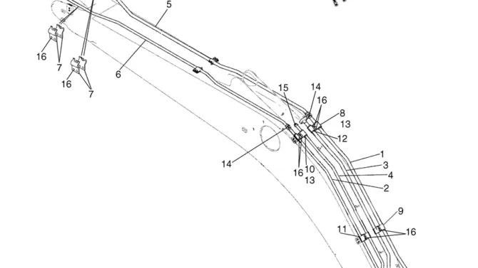 3.037(02) HYD LINES, BOOM, MASS EXCAVATOR (NIBBLER & BREAKER) (LC42HU0008F1), PAGE 2 OF 2-SK350-8 Kobelco Excavator Parts Number Electronic Catalog EPC Manuals