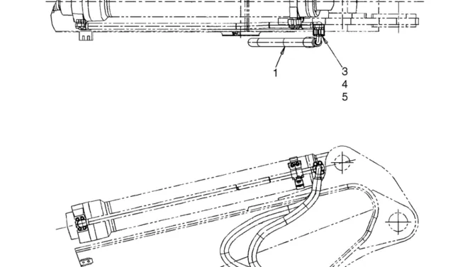 3.038(00) HYD LINES, ARM (MASS EXCAVATOR) (LC43HU0005F1)-SK350-8 Kobelco Excavator Parts Number Electronic Catalog EPC Manuals