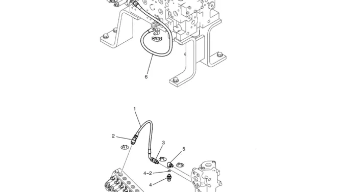 5.004(00) CONTROL LINES, VALVE (NIBBLER & BREAKER) LC64H000105F1-SK350-8 Kobelco Excavator Parts Number Electronic Catalog EPC Manuals