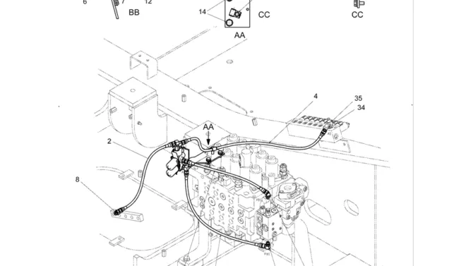 5.006(00) CONTROL LINES, VALVE (W/ROTATION) LC64H00160F1-SK350-8 Kobelco Excavator Parts Number Electronic Catalog EPC Manuals