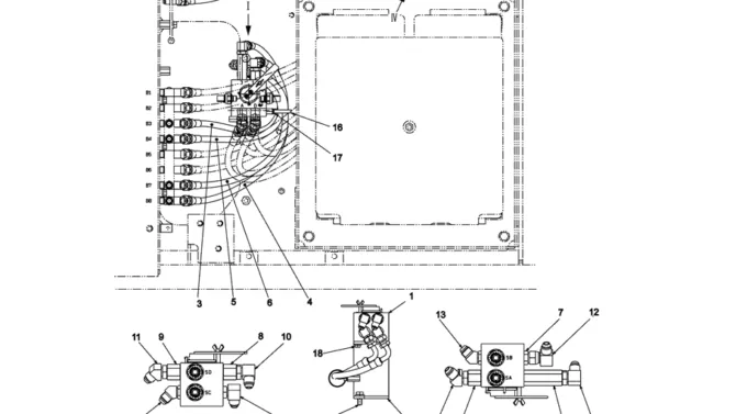 5.007(00) CONTROL LINES, MULTI LC64H00140F1-SK350-8 Kobelco Excavator Parts Number Electronic Catalog EPC Manuals
