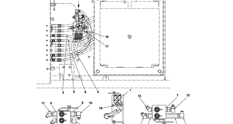 5.007(00) CONTROL LINES, MULTI LC64H00140F1-SK350-8 Kobelco Excavator Parts Number Electronic Catalog EPC Manuals