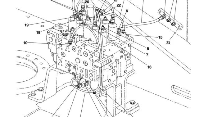 5.009(00) CONTROL LINES, MAIN (ROTATION + NIBBLER & BREAKER) LC06H00057F1-SK350-8 Kobelco Excavator Parts Number Electronic Catalog EPC Manuals