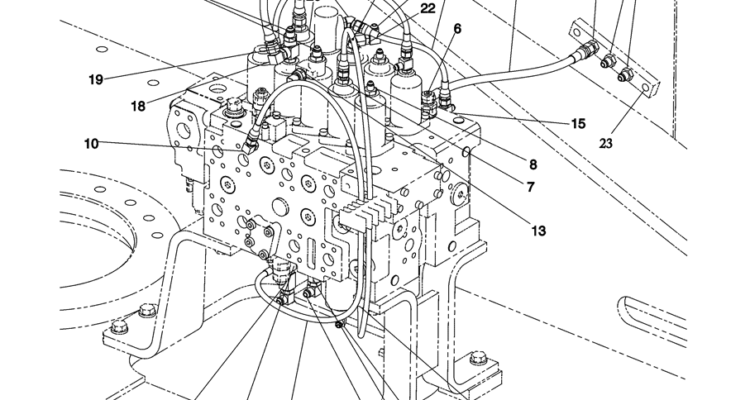 5.009(00) CONTROL LINES, MAIN (ROTATION + NIBBLER & BREAKER) LC06H00057F1-SK350-8 Kobelco Excavator Parts Number Electronic Catalog EPC Manuals