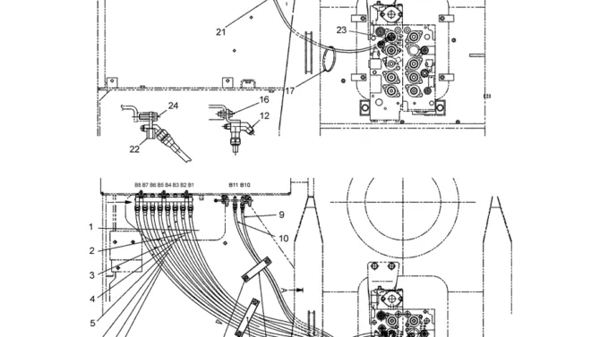 5.010(00) CONTROL LINES, BLOCK (NIBBLER & BREAKER) LC64H00153F1-SK350-8 Kobelco Excavator Parts Number Electronic Catalog EPC Manuals