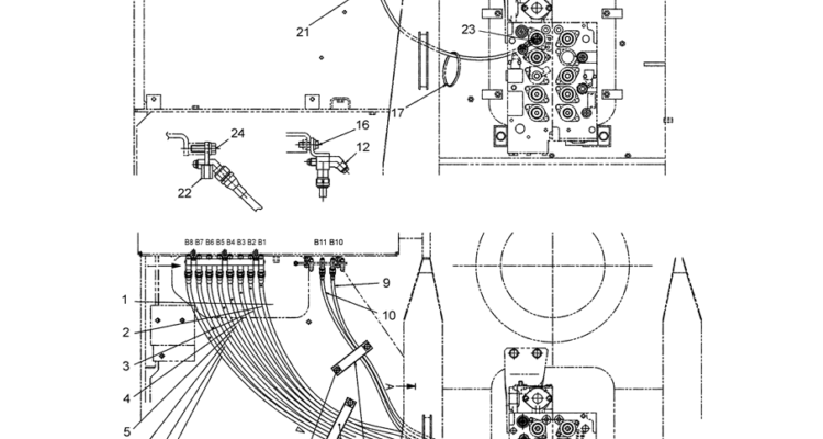5.010(00) CONTROL LINES, BLOCK (NIBBLER & BREAKER) LC64H00153F1-SK350-8 Kobelco Excavator Parts Number Electronic Catalog EPC Manuals