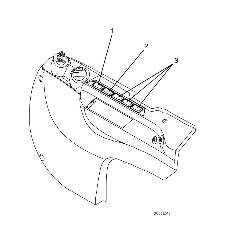 5.012(00) INSTRUMENT PANEL ASSY, SWITCH INSTALLATION (NIBBLER & BREAKER)  YN50E00021F1-SK350-8 Kobelco Excavator Parts Number Electronic Catalog EPC Manuals