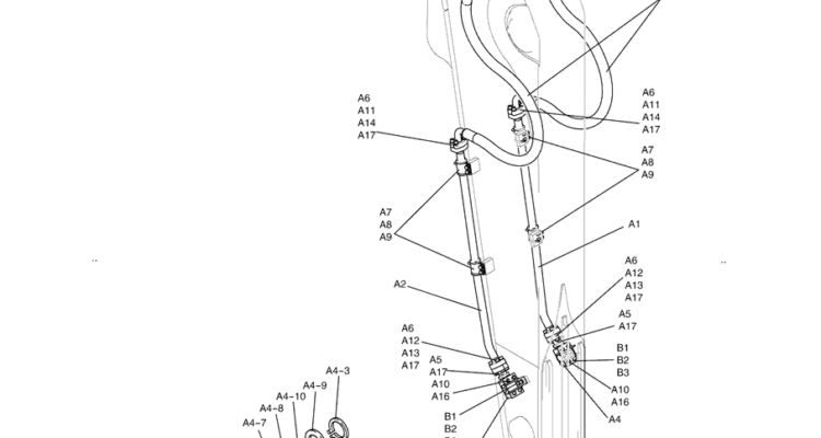 5.014(00) HYD LINES, ARM 3.3M (NIBBLER & BREAKER) LC43H00111F1-SK350-8 Kobelco Excavator Parts Number Electronic Catalog EPC Manuals