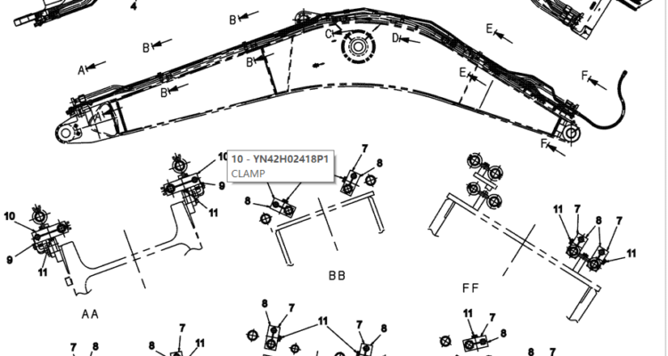 5.019(00) HYD LINES, BOOM (ROTATION) LC42H00180F1 PAGE 1 OF 2