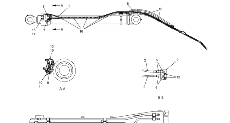 5.022(00) HYD LINES, ARM CYLINDER (SAFETY) LC42H00186F1-SK350-8 Kobelco Excavator Parts Number Electronic Catalog EPC Manuals