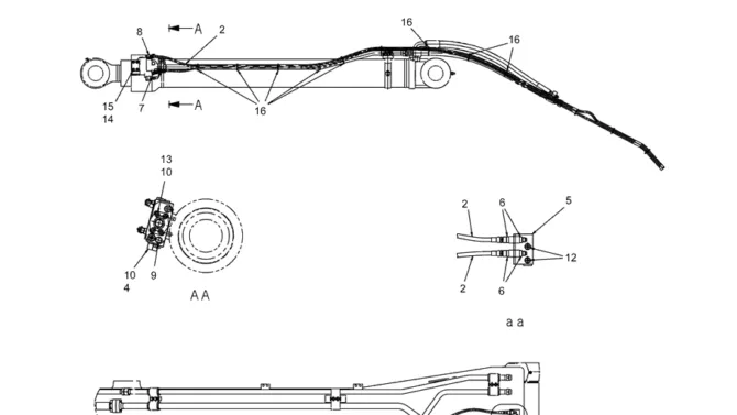 5.023(00) HYD LINES, ARM (ROTATION & NIBBLER & BREAKER) LC43H00143F1-SK350-8 Kobelco Excavator Parts Number Electronic Catalog EPC Manuals
