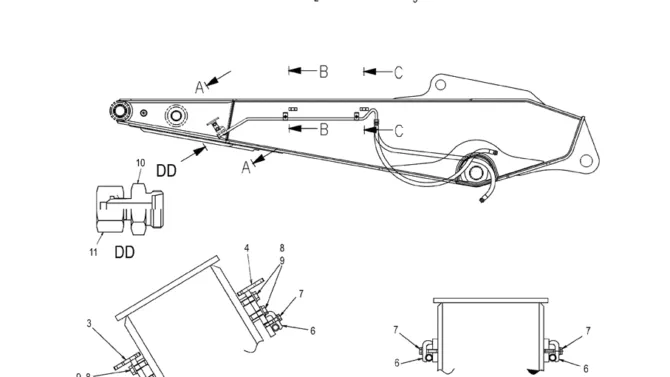 5.024(00) HYD LINES, ARM (ROTATION) LC43H00144F1-SK350-8 Kobelco Excavator Parts Number Electronic Catalog EPC Manuals