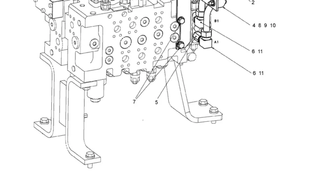 5.033(02) HYD LINES, UPP (ROTATION W/NIBBLER & BREAKER) (LC03H00063F1), FIGURE 3 OF 3-SK350-8 Kobelco Excavator Parts Number Electronic Catalog EPC Manuals