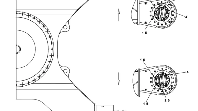 5.037(00) HYD LINES, PROPEL (H & W) LC12HU0001F1-SK350-8 Kobelco Excavator Parts Number Electronic Catalog EPC Manuals