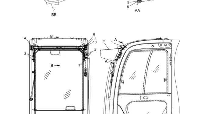 5.043(00) SUN VISOR ASSY YN55C00013F1-SK350-8 Kobelco Excavator Parts Number Electronic Catalog EPC Manuals