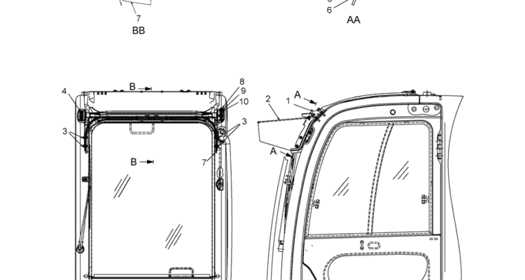 5.043(00) SUN VISOR ASSY YN55C00013F1-SK350-8 Kobelco Excavator Parts Number Electronic Catalog EPC Manuals
