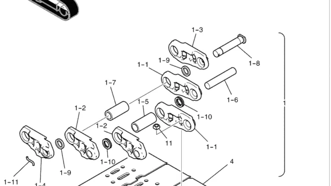 6.009(00) SHOE ASSEMBLY 900MM LC60D00016F4-SK350-8 Kobelco Excavator Parts Number Electronic Catalog EPC Manuals